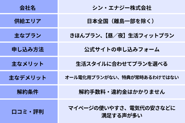 シン・エナジーの概要