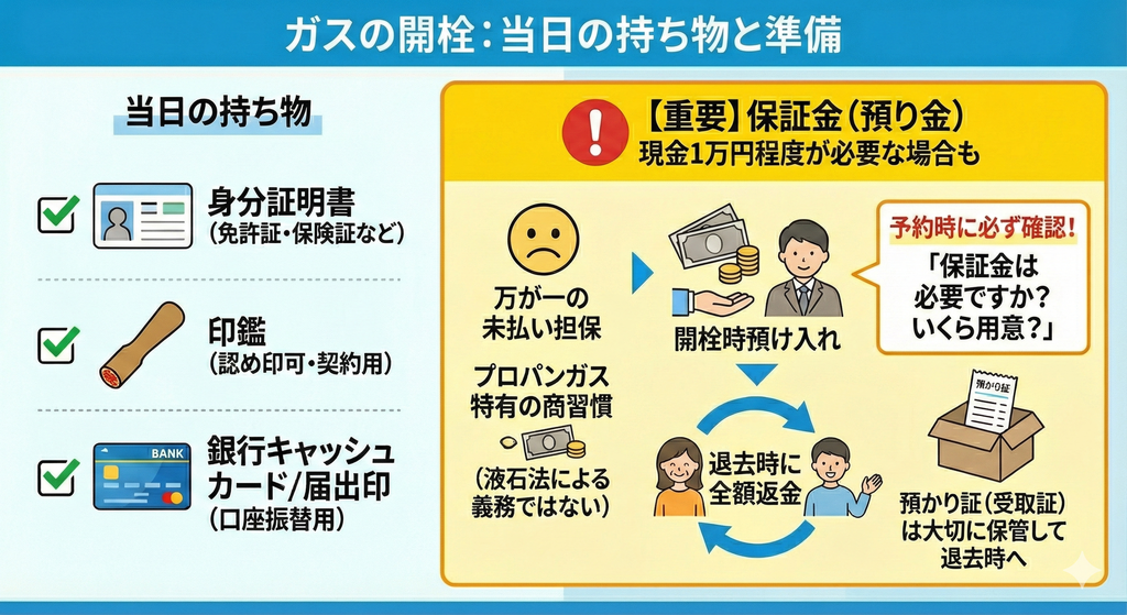 【要注意】当日の持ち物と「保証金」の準備