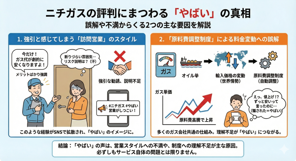ニチガスの評判にまつわる「やばい」の真相