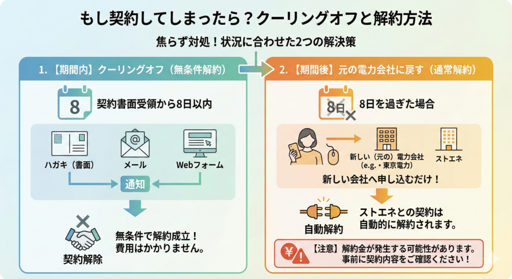 もし契約してしまったら？クーリングオフと解約方法