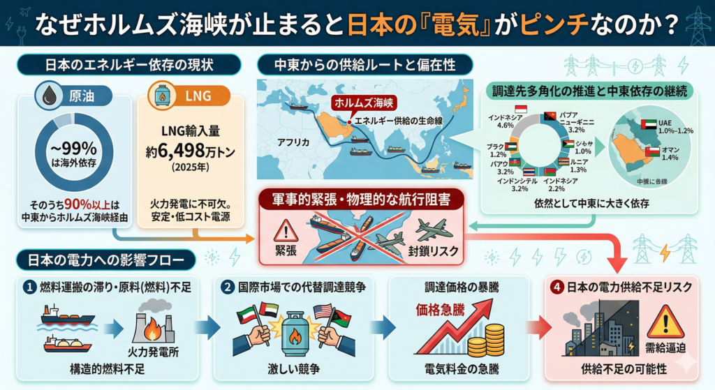 なぜ「ホルムズ海峡」が止まると日本の「電気」がピンチなのか？