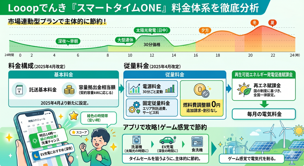 2025年改定後のLooopでんき「スマートタイムONE」料金体系を徹底分析