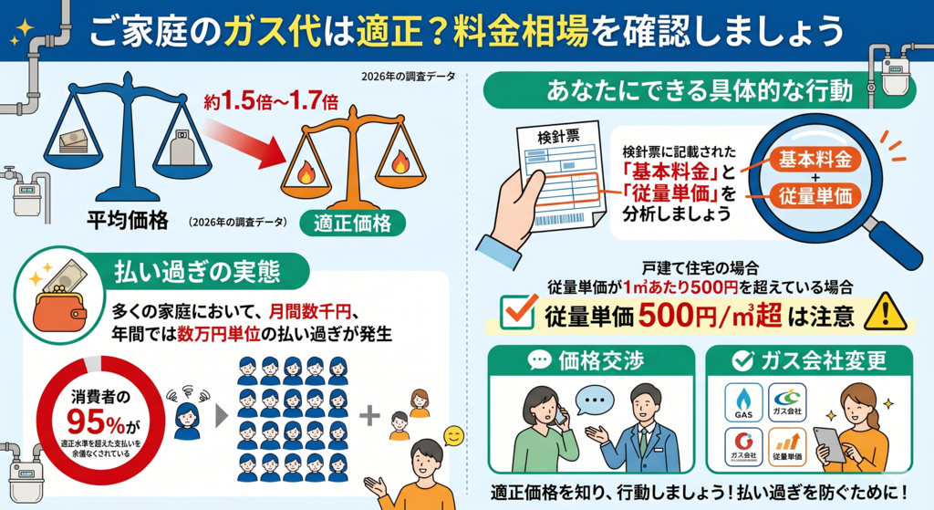 ご家庭のガス代は適正？料金相場を確認しましょう