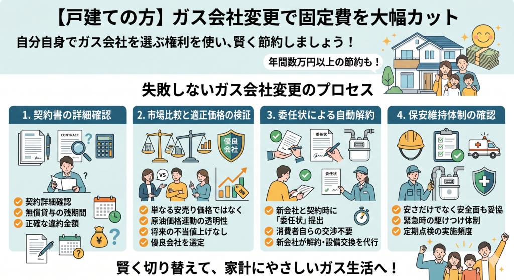 【戸建ての方】ガス会社変更で固定費を大幅カット