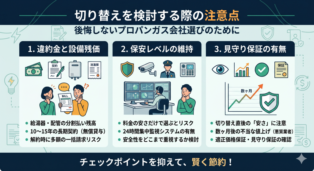 切り替えを検討する際の注意点