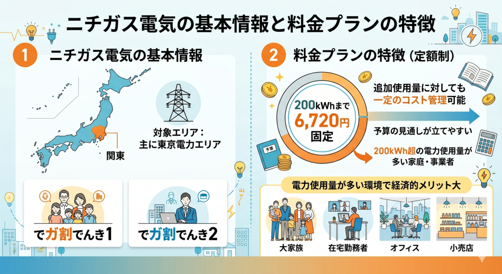 ニチガス電気の基本情報と料金プランの特徴