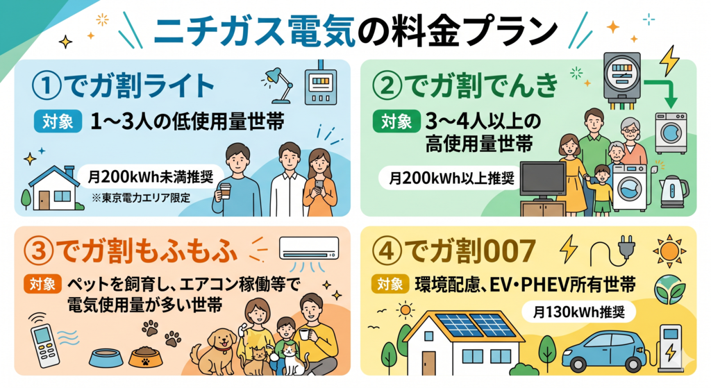 ニチガス電気の料金プラン