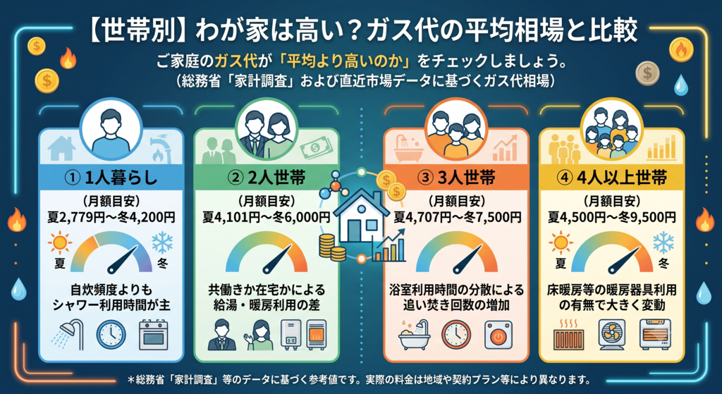 【世帯別】わが家は高い?ガス代の平均相場と比較