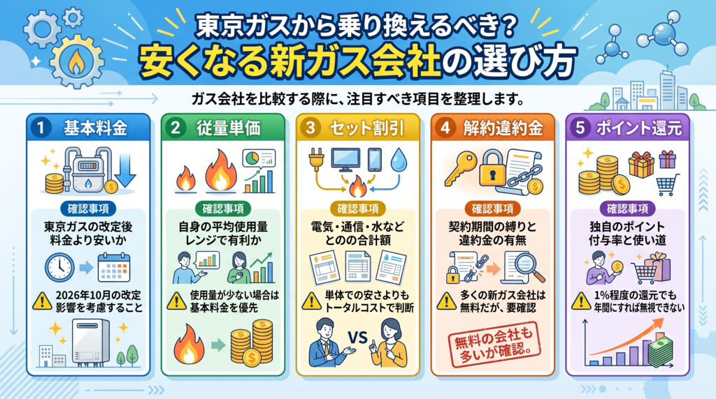 東京ガスから乗り換えるべき?安くなる新ガス会社の選び方