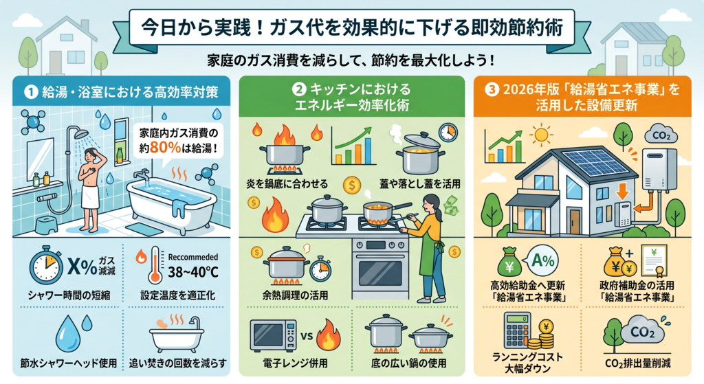 今日から実践!ガス代を効果的に下げる即効節約術