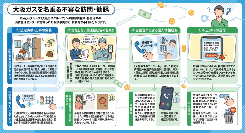 大阪ガスを名乗る不審な訪問・勧誘