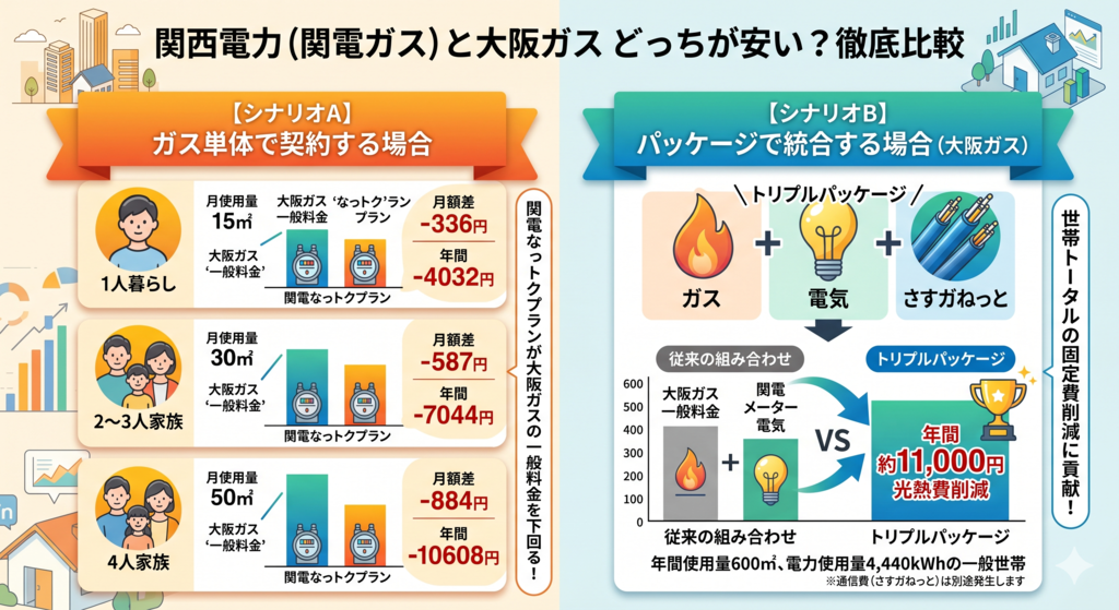 関西電力（関電ガス）とどっちが安い？徹底比較