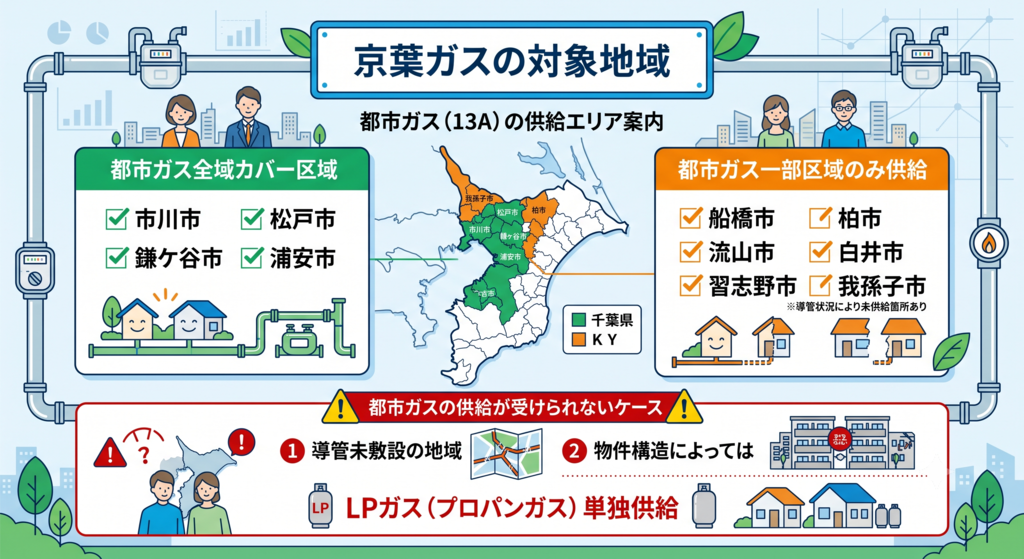 【エリア・比較】京葉ガスの対象地域とプロパンガスからの切り替え