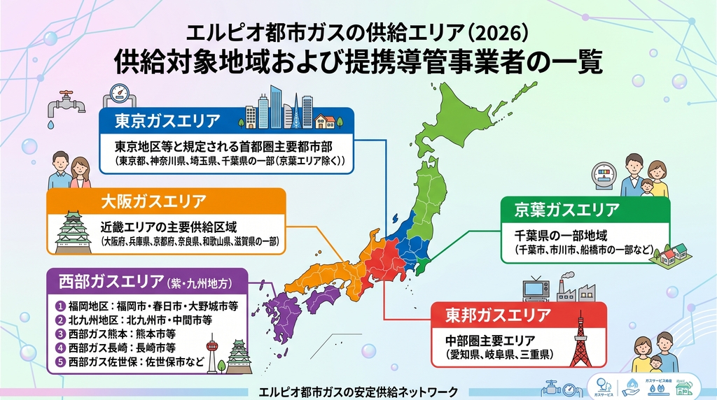 【最新】エルピオ都市ガスの供給エリア確認方法