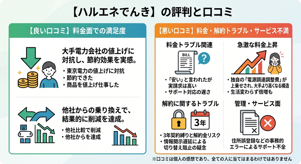 ハルエネでんきは「高い」？実際の評判と口コミを検証