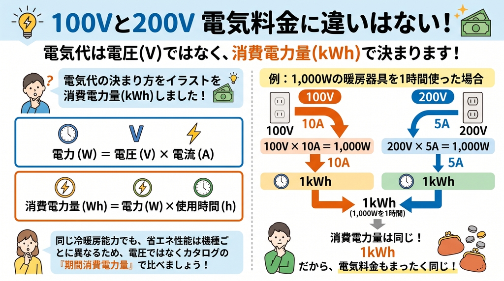 100Vと200Vの決定的な違い｜電気代やパワーはどう変わる？